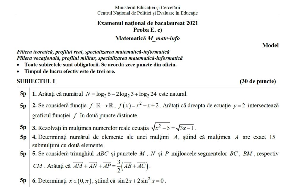Metode de determinare a modelului matematic. Modelare matematică
