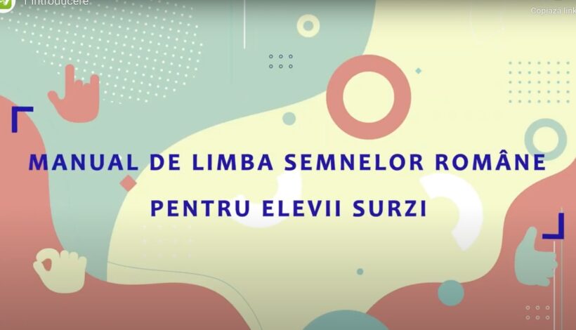 Primul manual gratuit digital de limba semnelor române