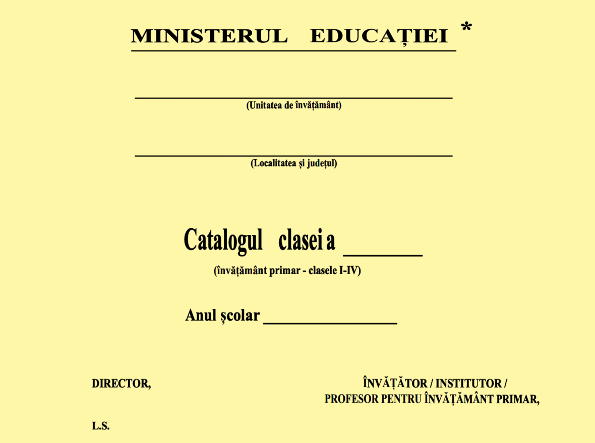 Catalog Scolar Cu Module Noile cataloage școlare valabile pentru acest an școlar, publicate de ...