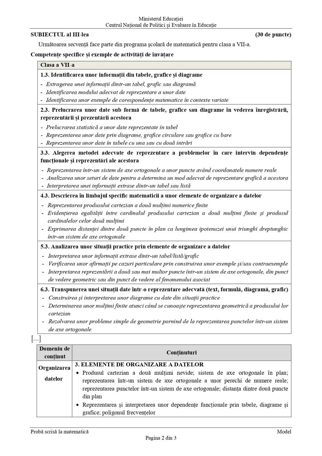 Modelele de subiecte pentru Titularizare 2025 publicate de Ministerul ...