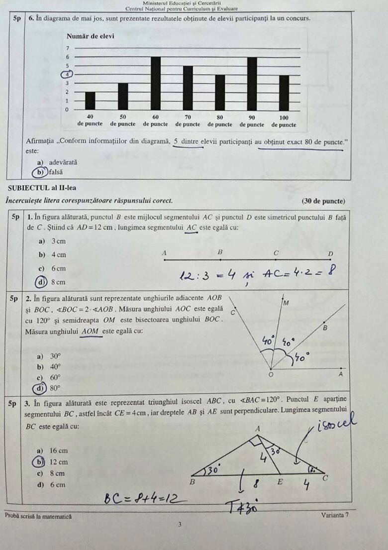 Rezolvarea subiectelor la Evaluarea Națională 2025 – Matematică ...