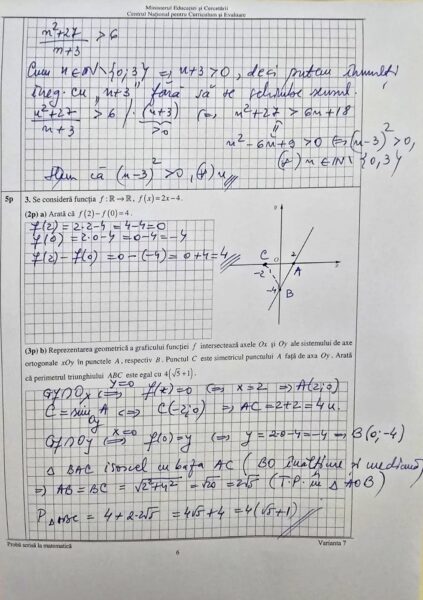 Rezolvarea subiectelor la Evaluarea Națională 2025 – Matematică ...