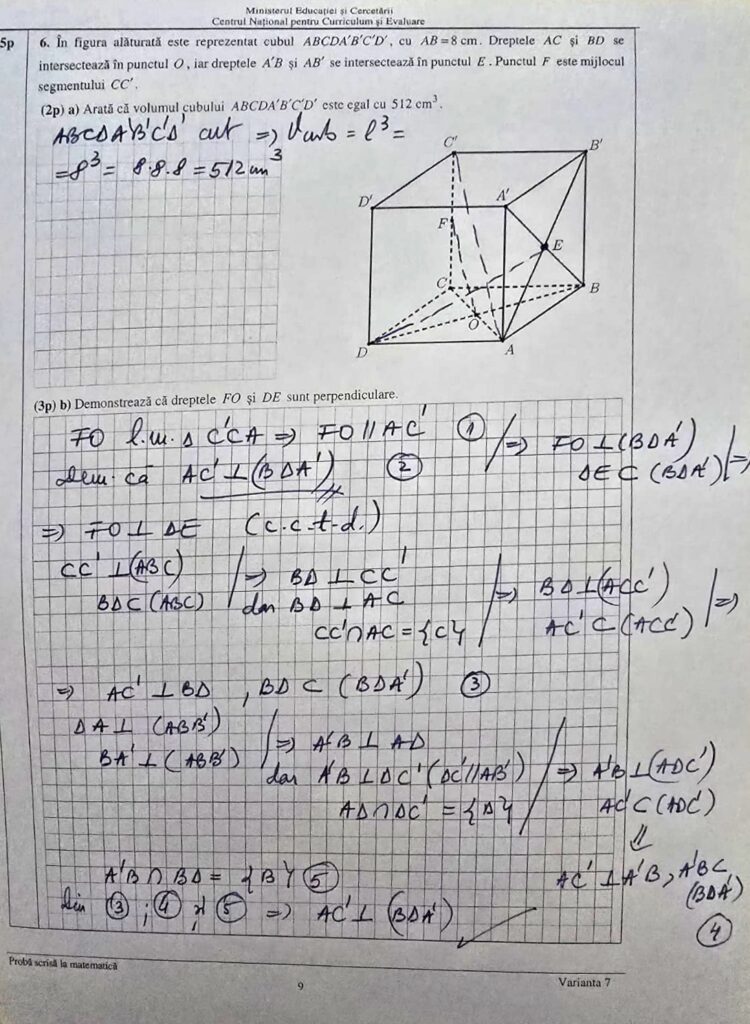 Rezolvarea subiectelor la Evaluarea Națională 2025 – Matematică ...